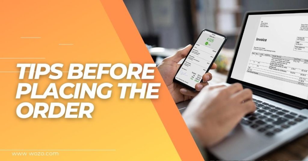 Tips before placing the order with suppliers