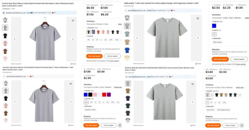 different prices with the same products