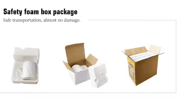 packed a polystyrene box with carton