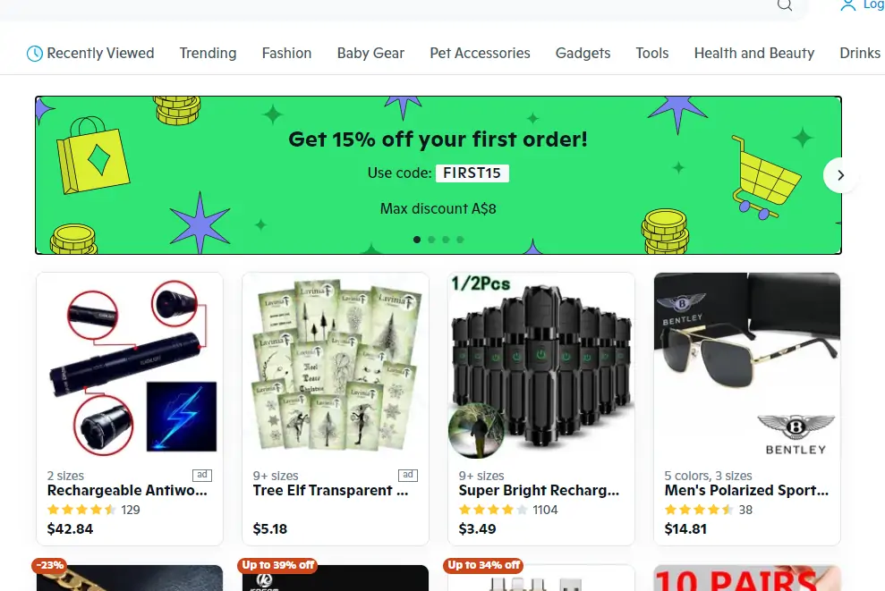 AliExpress alternative - wish